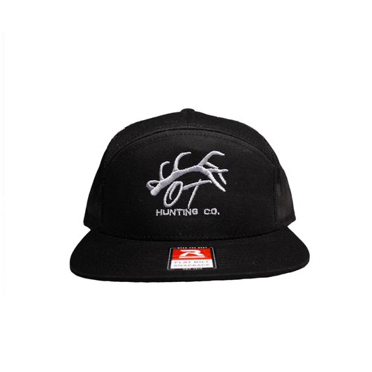 OT Hunting Black + White Richardson Trucker Hat